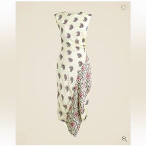 J. Crew Faux-wrap midi dress in paisley NWT  SMALL